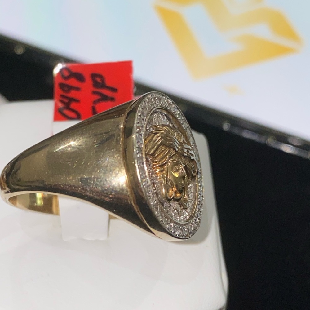 Real si diamond men Medusa luxury ring not CZ not moissanite 100% real diamonds - Picture 4 of 4